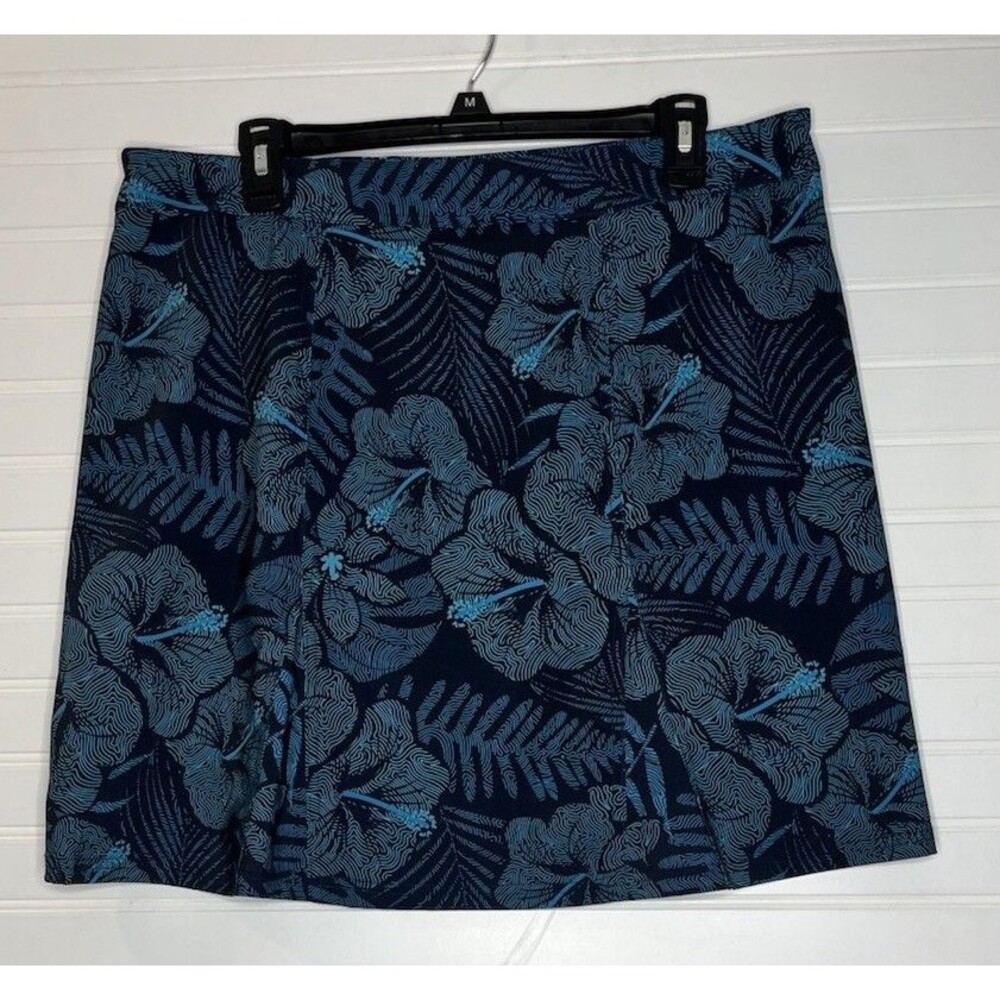 Rip Skirt Large Blue Hibiscus Flower Short Beach Hawaii Vacation Summer - Picture 6 of 10